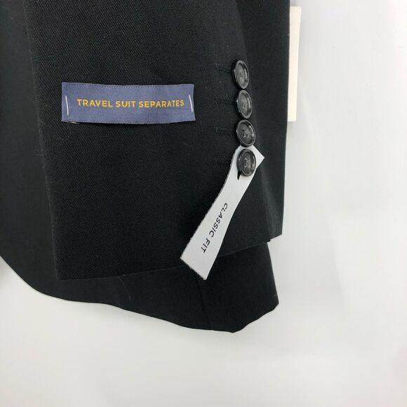 🆕 STAFFORD Travel Suit Jacket Classic Fit Black NWT - Picture 5 of 13